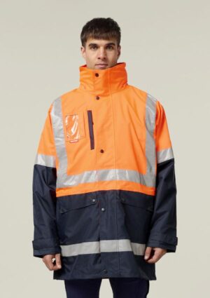 Hi-Vis 4-In-1 Taped Wet Weather Jacket - Image 1