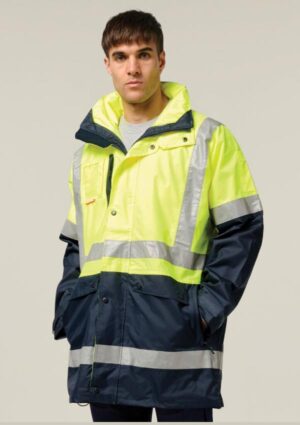 Hi-Vis 4-In-1 Taped Wet Weather Jacket - Image 16