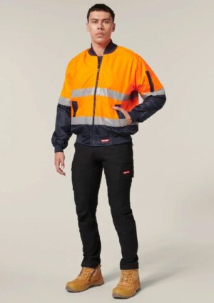 Core Hi-Vis 2 Tone Taped Waterproof Bomber Jacket - Image 2