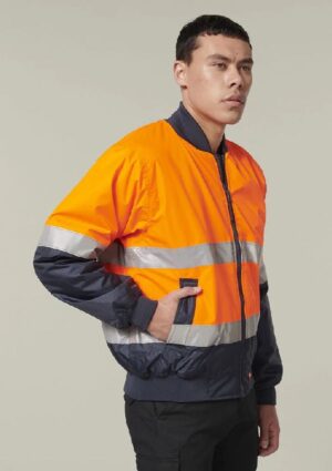 Core Hi-Vis 2 Tone Taped Waterproof Bomber Jacket - Image 11