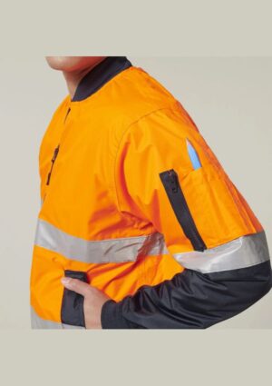 Core Hi-Vis 2 Tone Taped Waterproof Bomber Jacket - Image 8