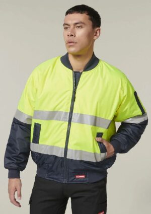 Core Hi-Vis 2 Tone Taped Waterproof Bomber Jacket - Image 23