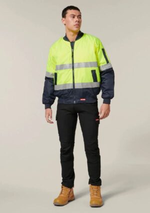 Core Hi-Vis 2 Tone Taped Waterproof Bomber Jacket - Image 13