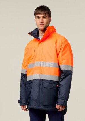 Core Hi-Vis 2 Tone Taped Quilted Waterproof Jacket - Image 2