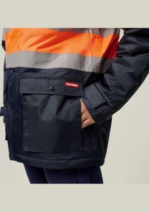 Core Hi-Vis 2 Tone Taped Quilted Waterproof Jacket - Image 5