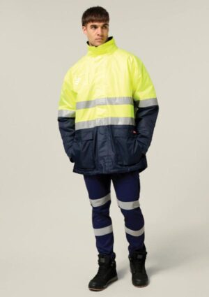 Core Hi-Vis 2 Tone Taped Quilted Waterproof Jacket - Image 22