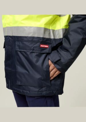 Core Hi-Vis 2 Tone Taped Quilted Waterproof Jacket - Image 16