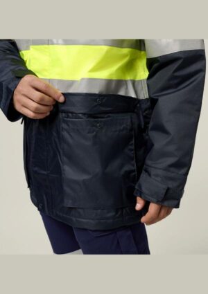 Core Hi-Vis 2 Tone Taped Quilted Waterproof Jacket - Image 18