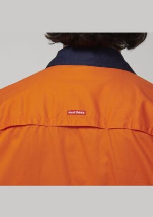 Core Hi-Vis Long Sleeve 2 Tone Vented Cotton Shirt - Image 6