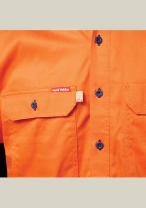 Hi-Vis 2 Tone Closed Front Long Sleeve Shirt with Gusset - Image 4