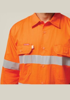 Core Hi-Vis Taped Vented Cotton Twill Shirt - Image 5