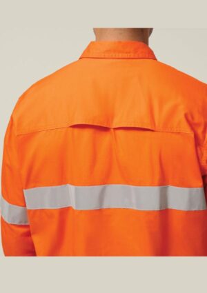 Core Hi-Vis Taped Vented Cotton Twill Shirt - Image 7