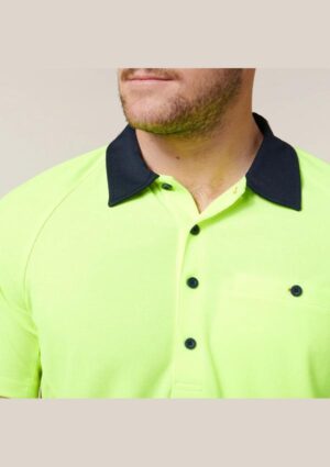 Core Hi-Vis 2 Tone Vented Short Sleeve Polo - Image 4