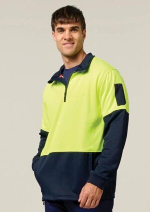 Hi-Vis 2 Tone 1/4 Zip Brushed Fleece Jumper - Image 9