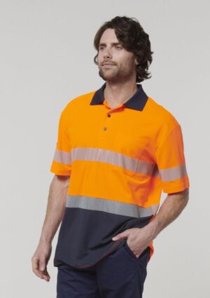 Mens Short Sleeve Hi Vis Taped Polo - Image 2