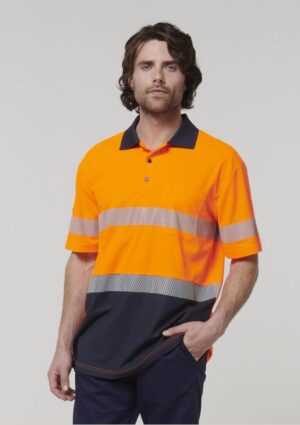Mens Short Sleeve Hi Vis Taped Polo - Image 3