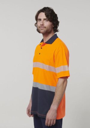 Mens Short Sleeve Hi Vis Taped Polo - Image 4