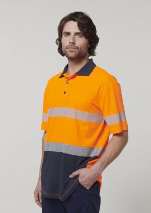 Mens Short Sleeve Hi Vis Taped Polo - Image 5