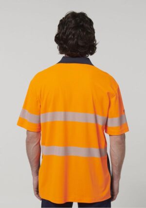 Mens Short Sleeve Hi Vis Taped Polo - Image 7
