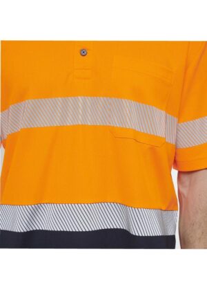 Mens Short Sleeve Hi Vis Taped Polo - Image 9