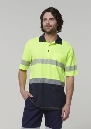 Mens Short Sleeve Hi Vis Taped Polo - Image 12