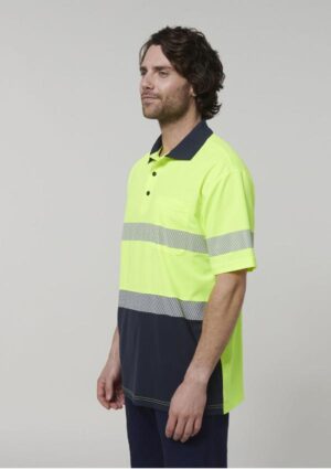Mens Short Sleeve Hi Vis Taped Polo - Image 13