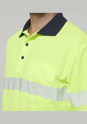 Mens Short Sleeve Hi Vis Taped Polo - Image 16