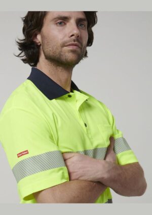 Mens Short Sleeve Hi Vis Taped Polo - Image 17