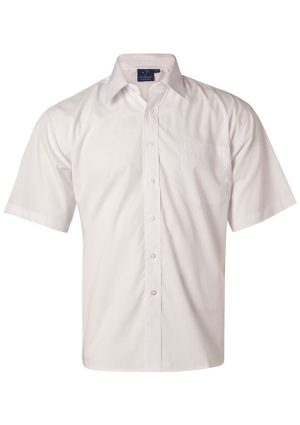 Men's Poplin Short Sleeve Business Shirt - Image 3
