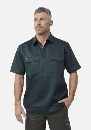 Originals Short Sleeve Closed Front Cotton Drill Work Shirt - Image 12