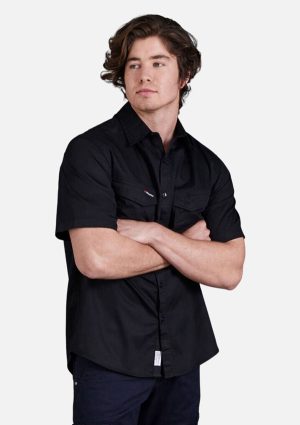 Tradies Lightweight Cotton Drill Short Sleeve Work Shirt - Image 19