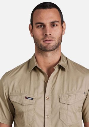 Tradies Lightweight Cotton Drill Short Sleeve Work Shirt - Image 11