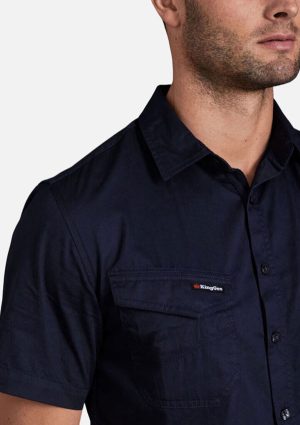 Tradies Lightweight Cotton Drill Short Sleeve Work Shirt - Image 5