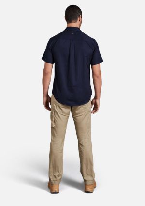 Tradies Lightweight Cotton Drill Short Sleeve Work Shirt - Image 3