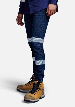 Urban Coolmax Stretch Slim Reflective Denim Work Jeans - Image 4