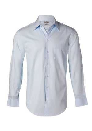 Men's Self Stripe Long Sleeve Shirt - Image 6