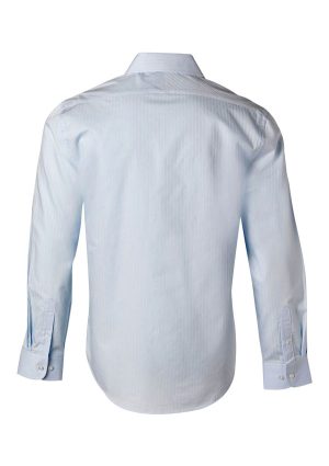 Men's Self Stripe Long Sleeve Shirt - Image 5