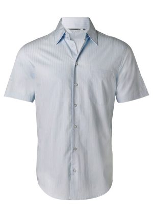 Men's Self Stripe Short Sleeve Shirt - Image 6