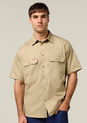 Core Short Sleeve Lightweight Vented Cotton Shirt - Image 1