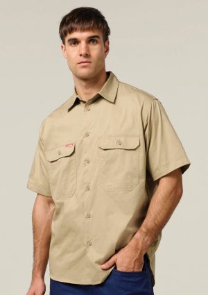 Core Short Sleeve Lightweight Vented Cotton Shirt - Image 2