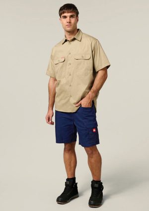 Core Short Sleeve Lightweight Vented Cotton Shirt - Image 12