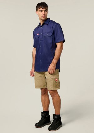 Core Short Sleeve Lightweight Vented Cotton Shirt - Image 3