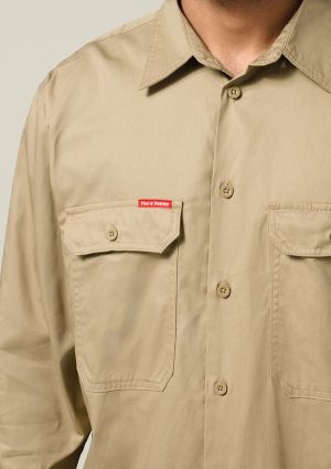 SLEEVE CLOSED FRONT COTTON DRILL SHIRT - Image 12