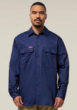 SLEEVE CLOSED FRONT COTTON DRILL SHIRT - Image 8