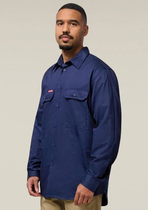 SLEEVE CLOSED FRONT COTTON DRILL SHIRT - Image 7