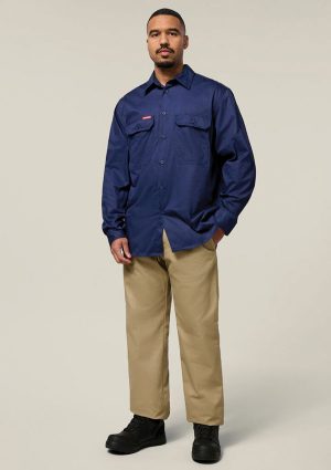 SLEEVE CLOSED FRONT COTTON DRILL SHIRT - Image 2