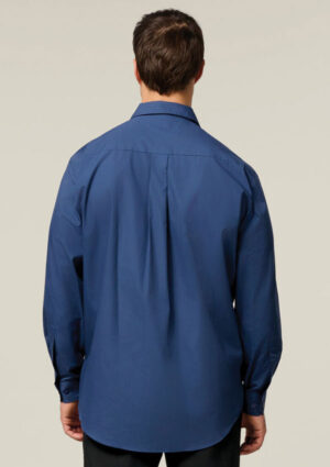 Long Sleeve Permanent Press Crease Free Poly Cotton Shirt - Image 4