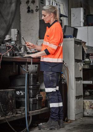 Womens Essential Stretch Taped Cargo Pant - Cuffed ZP735 - Image 2