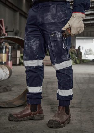 Mens Essential Stretch Taped Cargo Pant - Cuffed ZP935 - Image 3